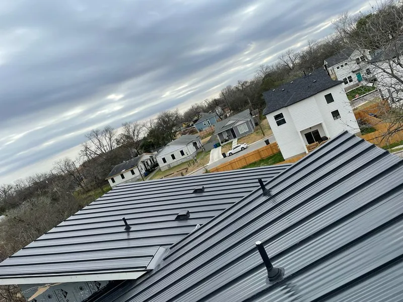 Standing seam metal roof panels with vents for Skylight Repair in El Campo